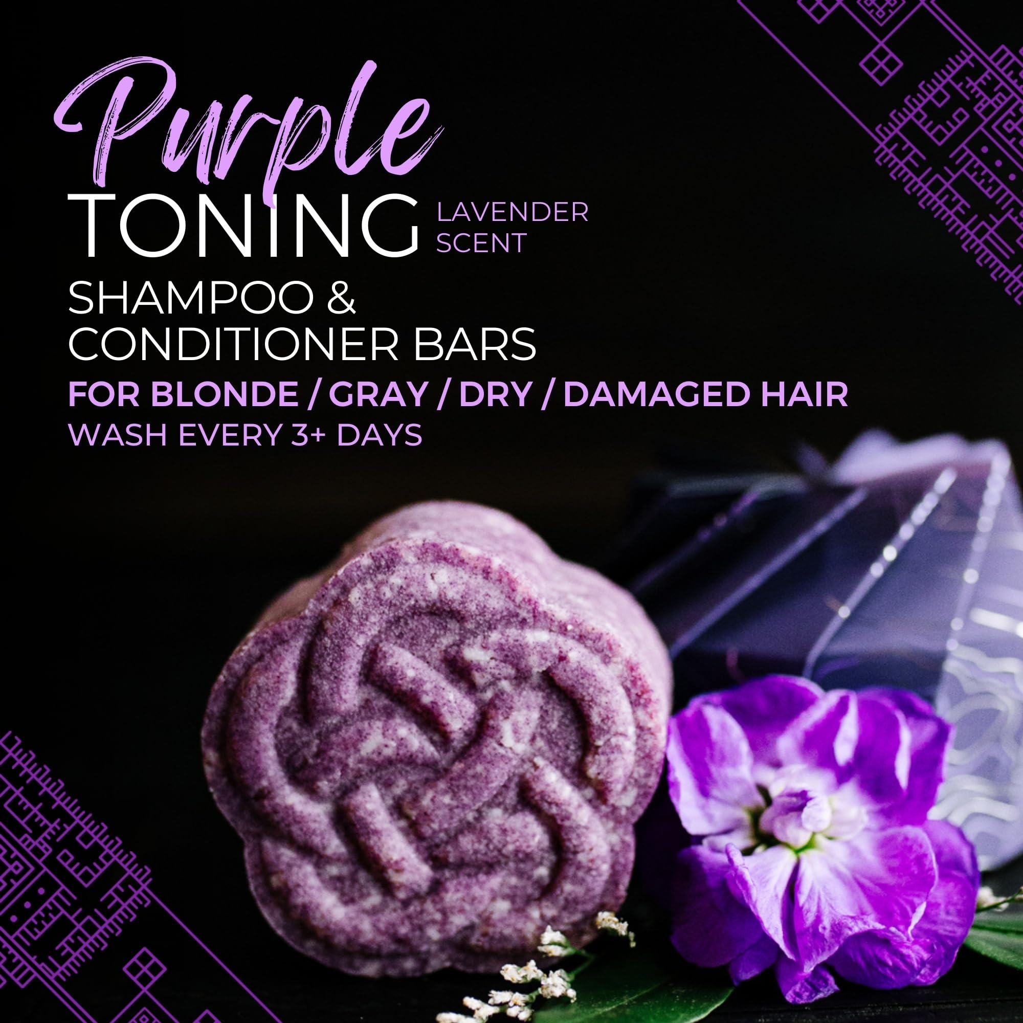 Viori close-up texture and natural purple hue highlighting gentle toning