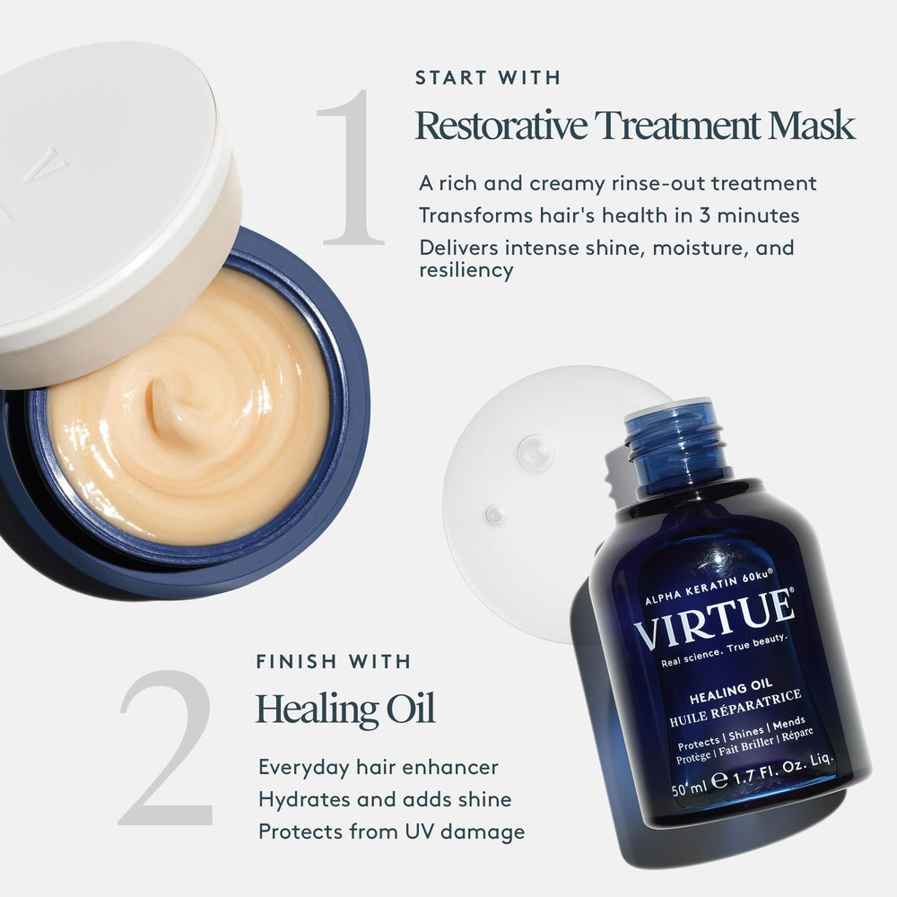 VIRTUE baobab seed oil drop close-up providing lightweight nourishment