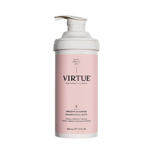 VIRTUE front bottle view showing clean branding and smooth finish benefit