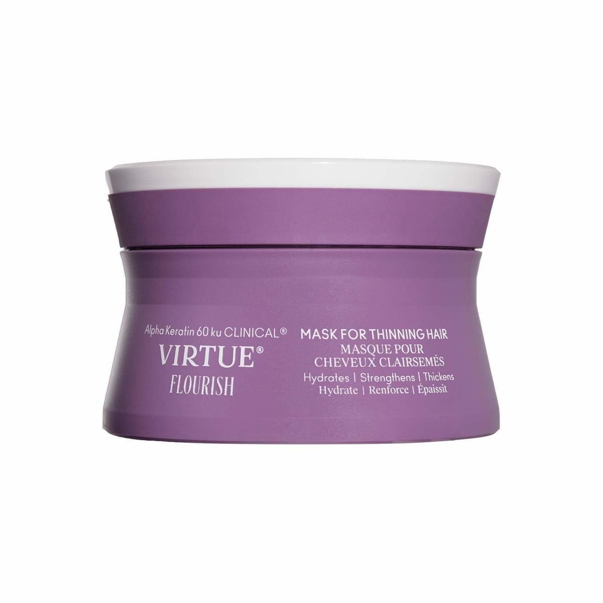 VIRTUE jar front view showing product packaging and salon-ready presentation