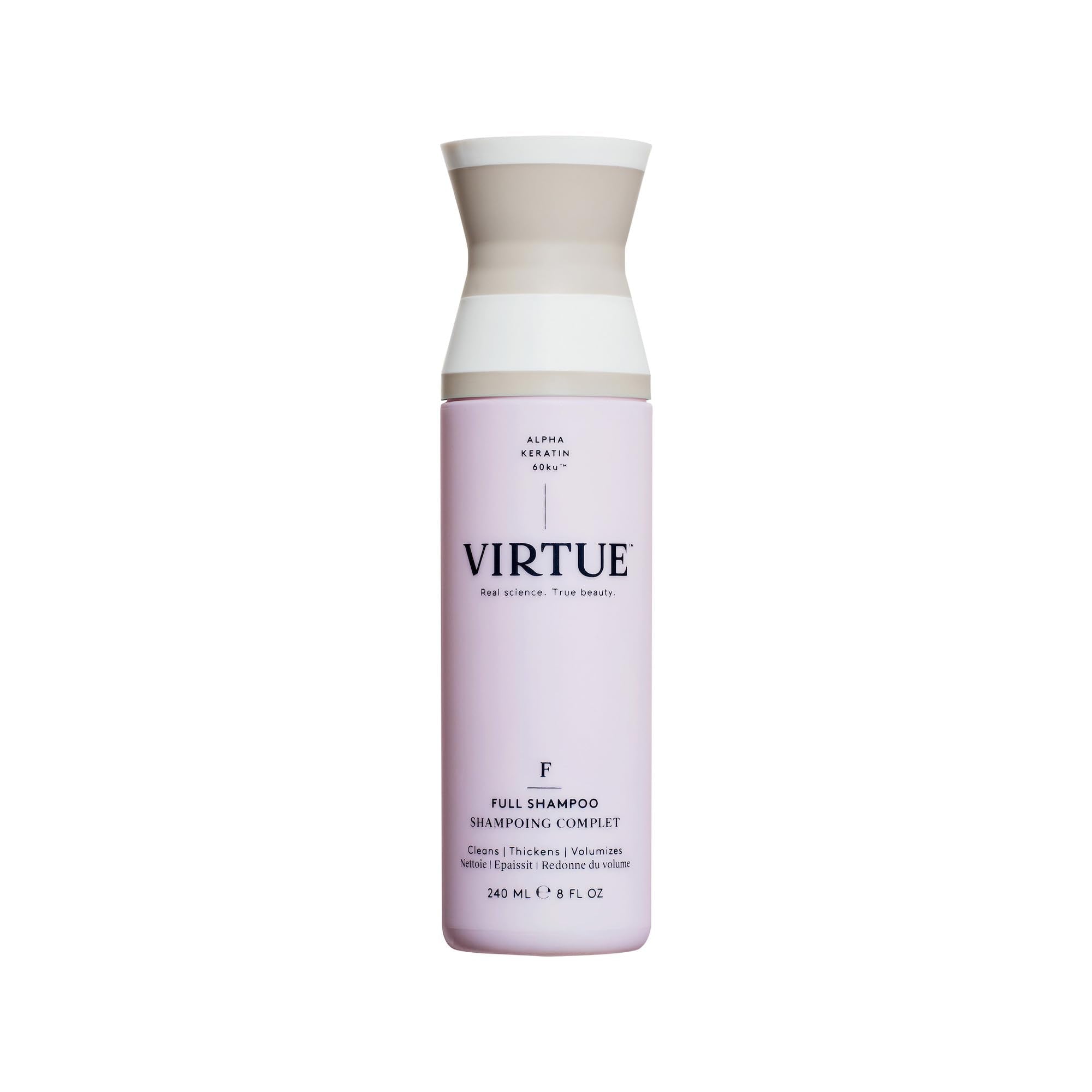 VIRTUE front packaging showing product and volume claims for lightweight body