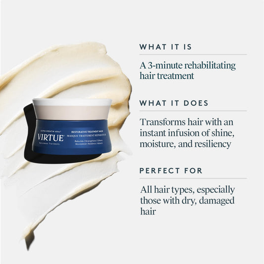 VIRTUE open jar showing creamy mask texture for easy application and spreadability