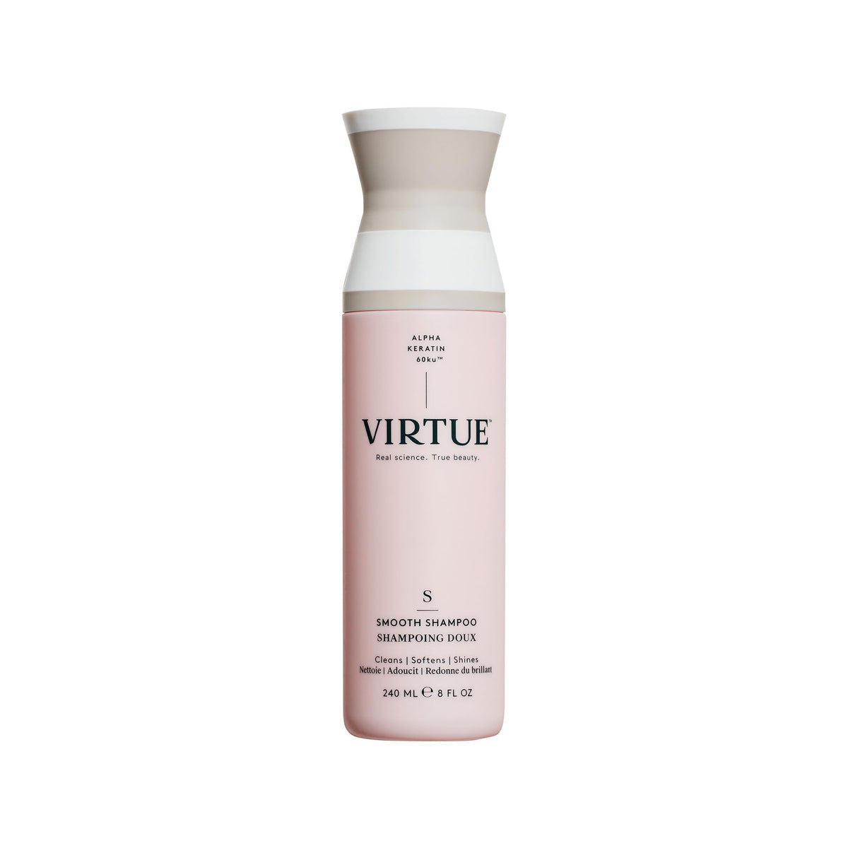 VIRTUE front bottle shot showing label and sleek packaging benefit clarity