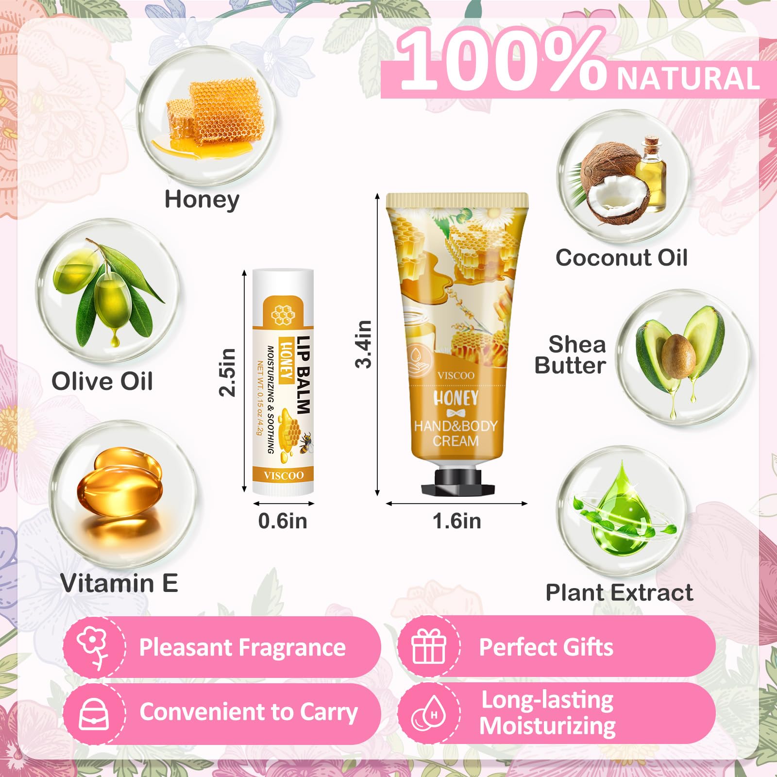 VISCOO lined lip balm tubes highlighting flavor variety for gifting