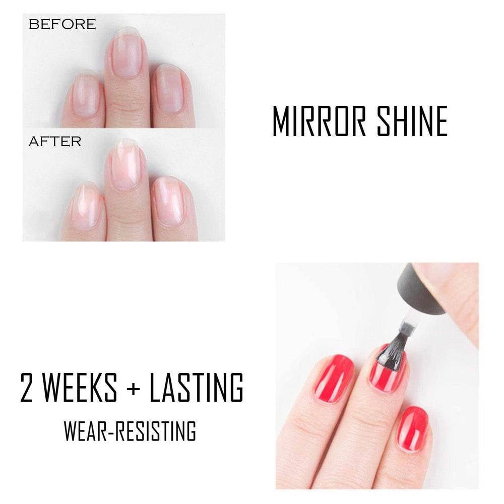 Vishine bottles side by side showing base and top coat for easy pairing