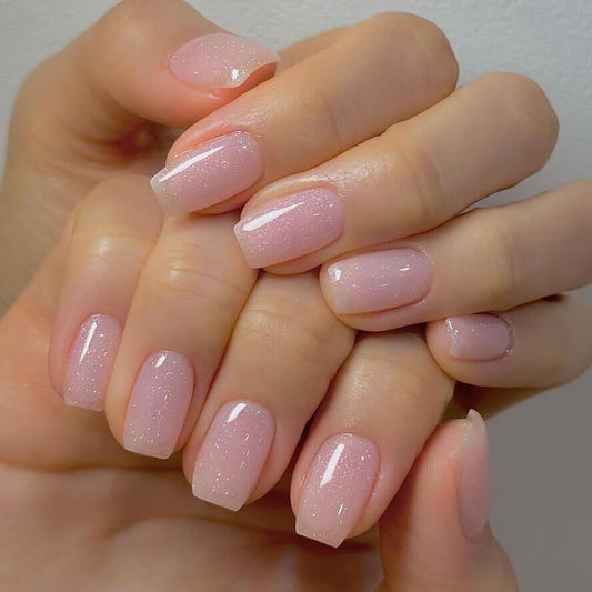 Vishine brush swatch on white surface, shows buildable translucency benefit