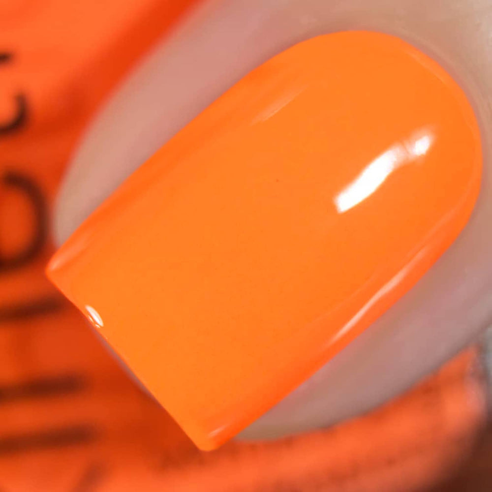 Vishine bottle front showing vibrant hot orange and clear label for confident purchase