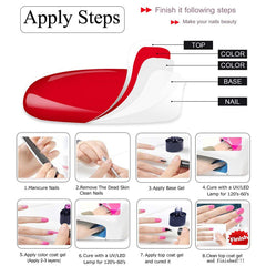 Vishine applied on nails in lifestyle scene showcasing bold color for events