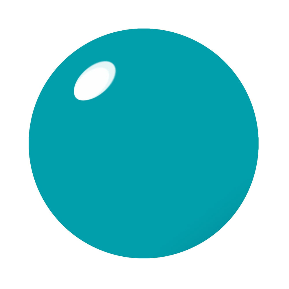 Vishine brush spreading high-pigment turquoise for smooth coverage