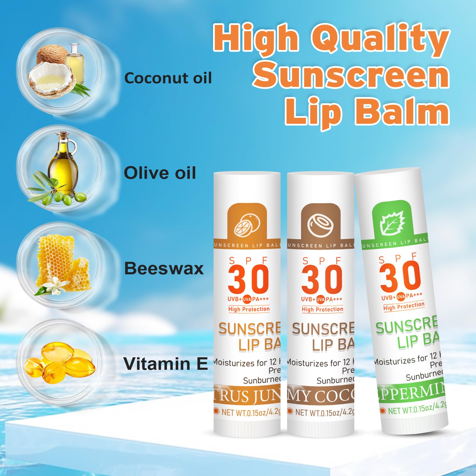VISRIE close-up of balm tip texture demonstrating smooth, non-greasy application