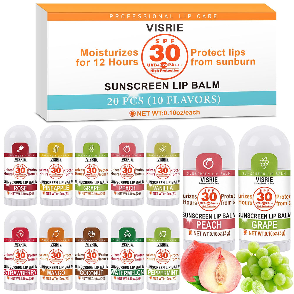 VISRIE 20-count front packaging showing compact tubes and flavors, portable protection