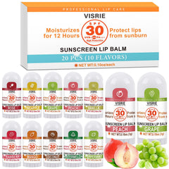 VISRIE 20-count front packaging showing compact tubes and flavors, portable protection