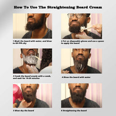 visualsource combing product through beard, benefit: shows even distribution for straightening