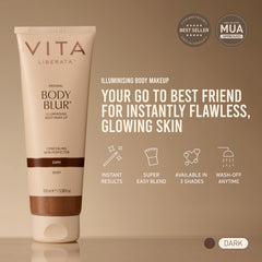 VITA LIBERATA applying product with mitt for even coverage and streak-free result