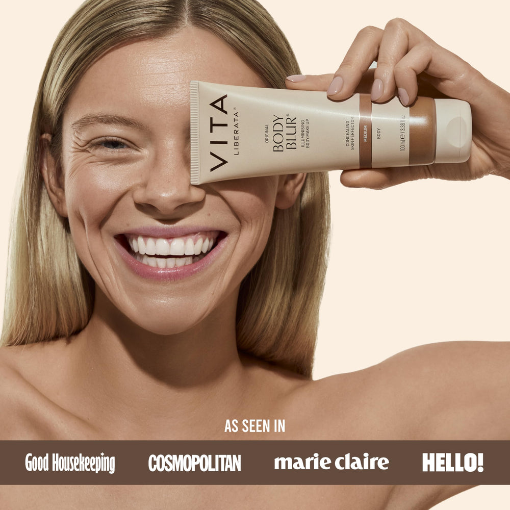 VITA LIBERATA lifestyle evening look showing radiant skin benefit