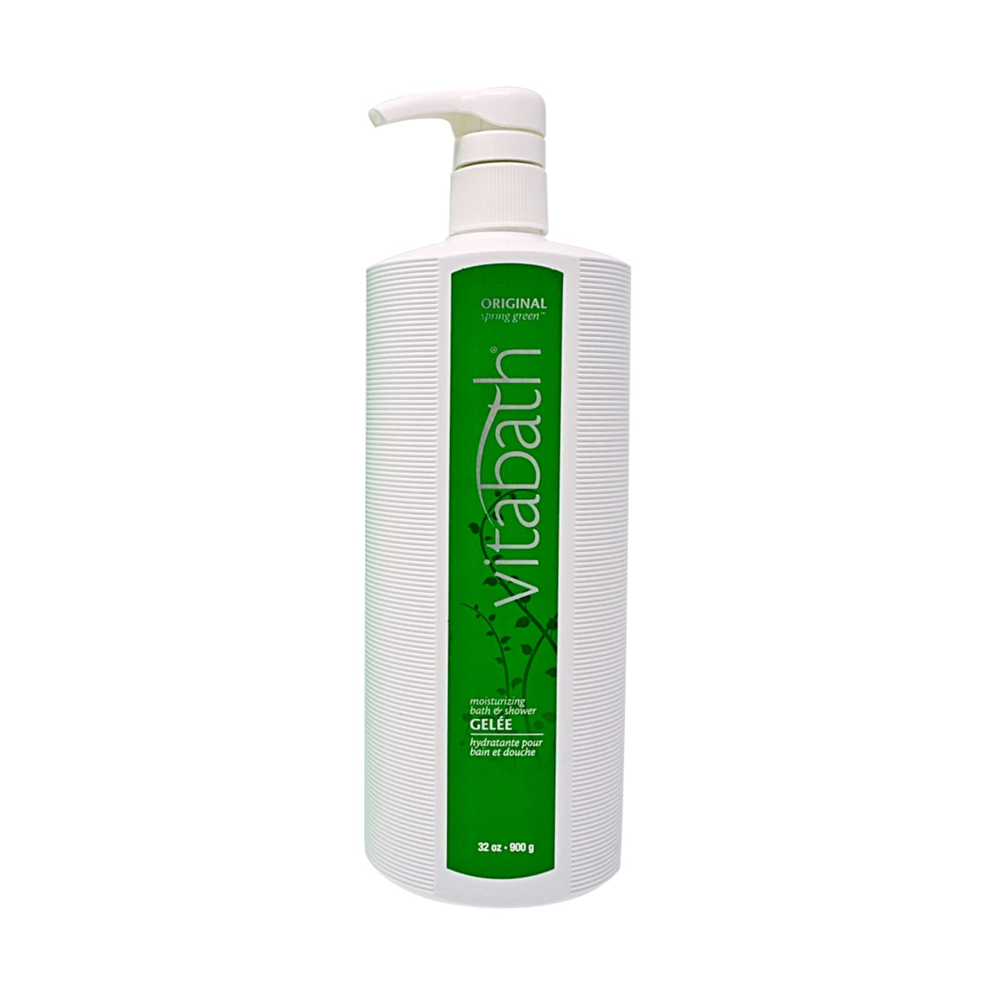 Vitabath pump dispensing gelee for controlled, mess-free use