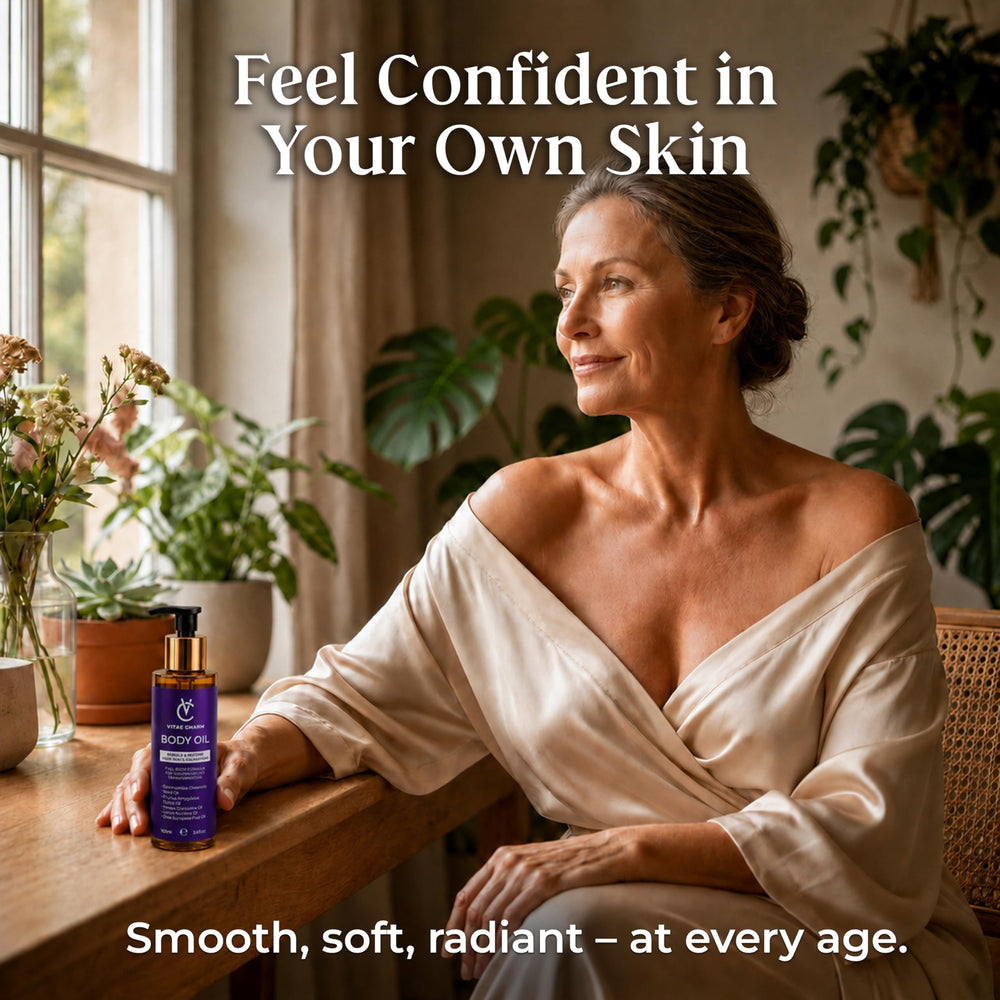 vitae charm arms before and after scale showing smoother hydrated skin