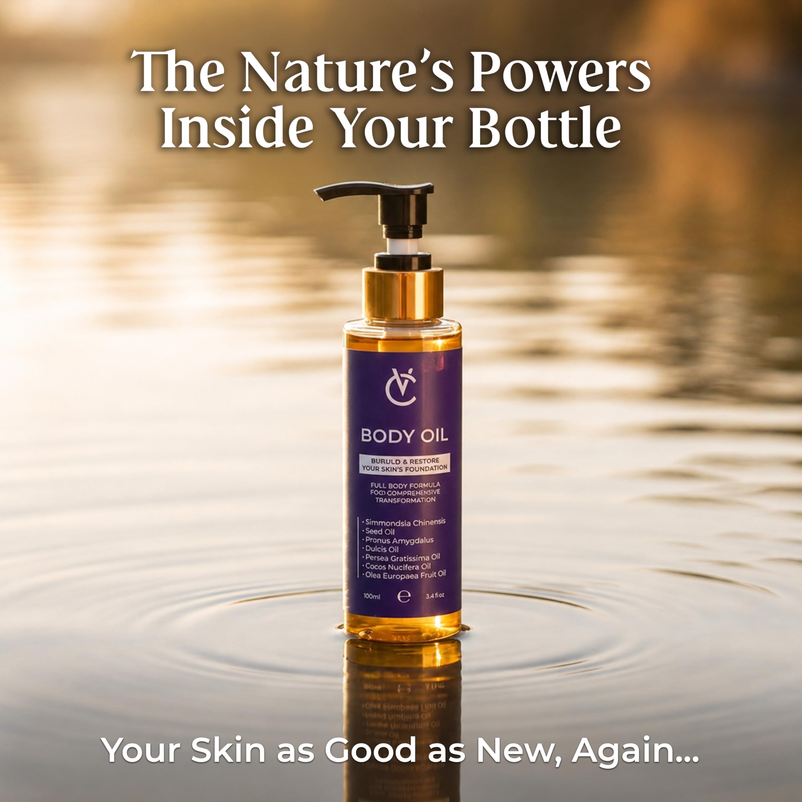 vitae charm bottle label detail emphasizing pure natural formulation