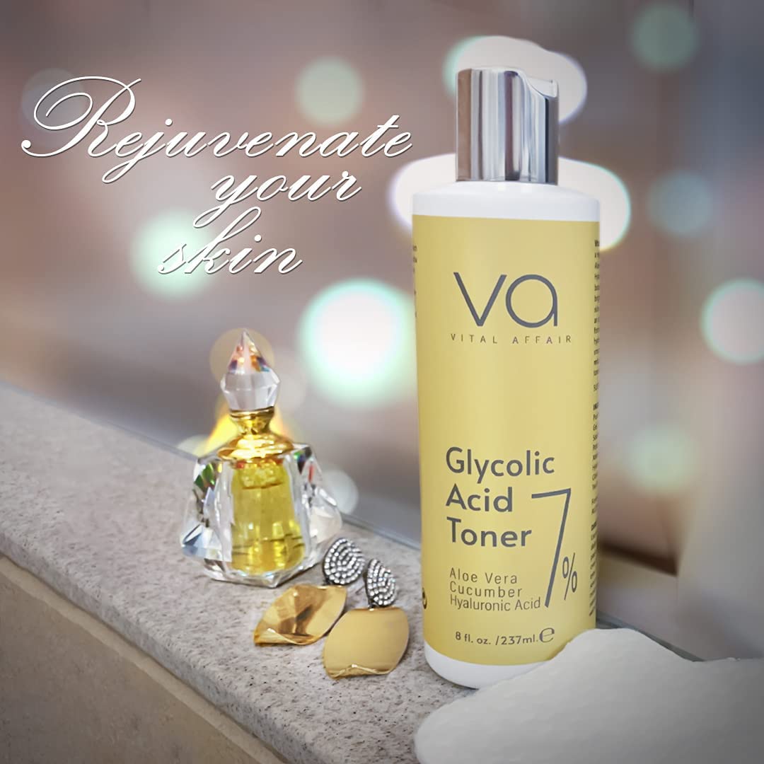 VITAL AFFAIR on bathroom counter implying daily routine and prep benefit