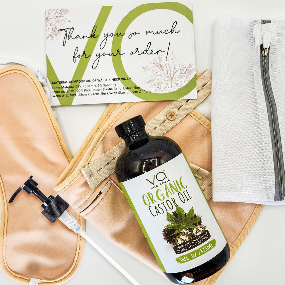 VITAL AFFAIR bottle and wrap in hand for scale, shows travel-friendly size