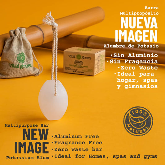 Vital Green crystal bar close-up texture highlighting pure mineral finish