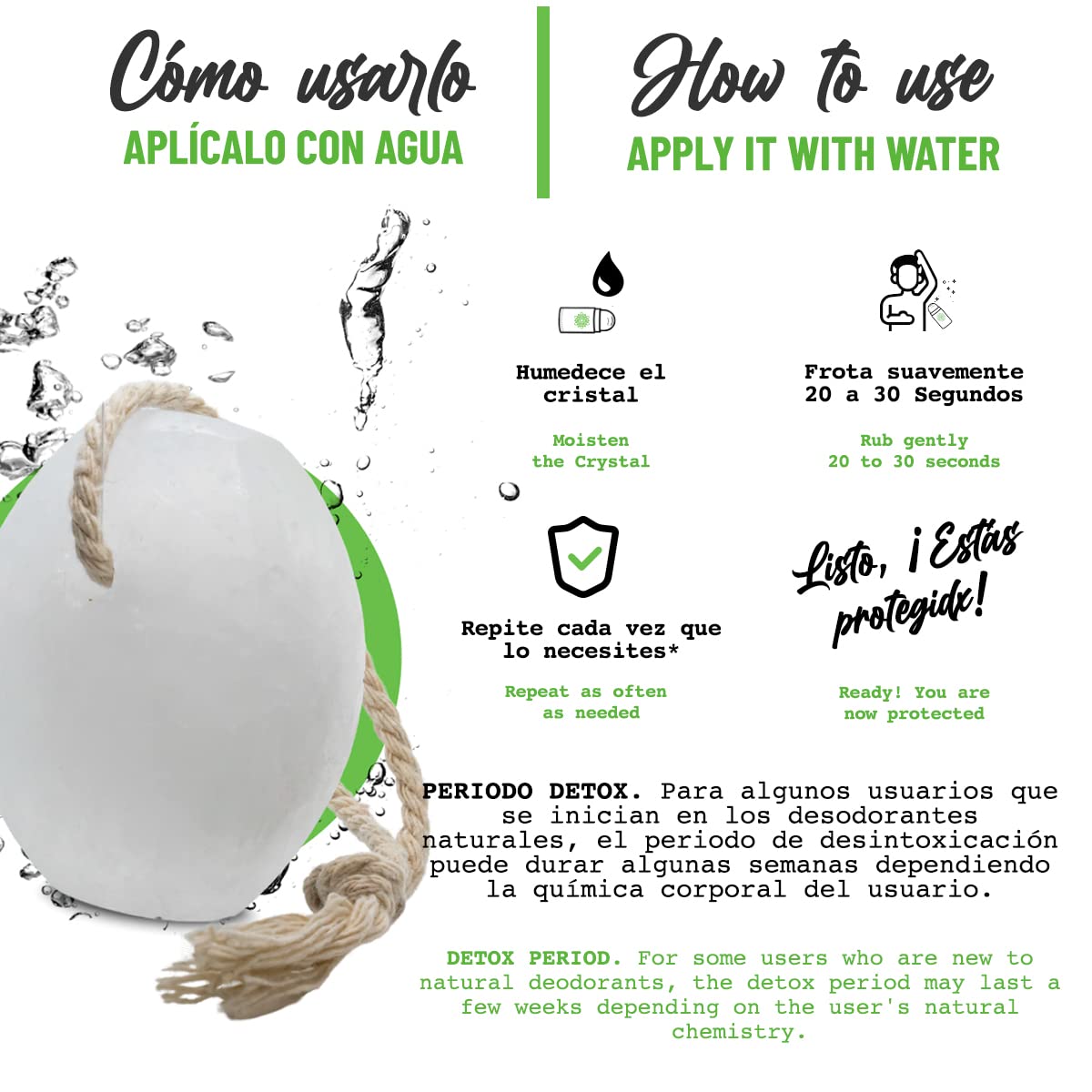 Vital Green bar beside a ruler showing 100g size and long-lasting value