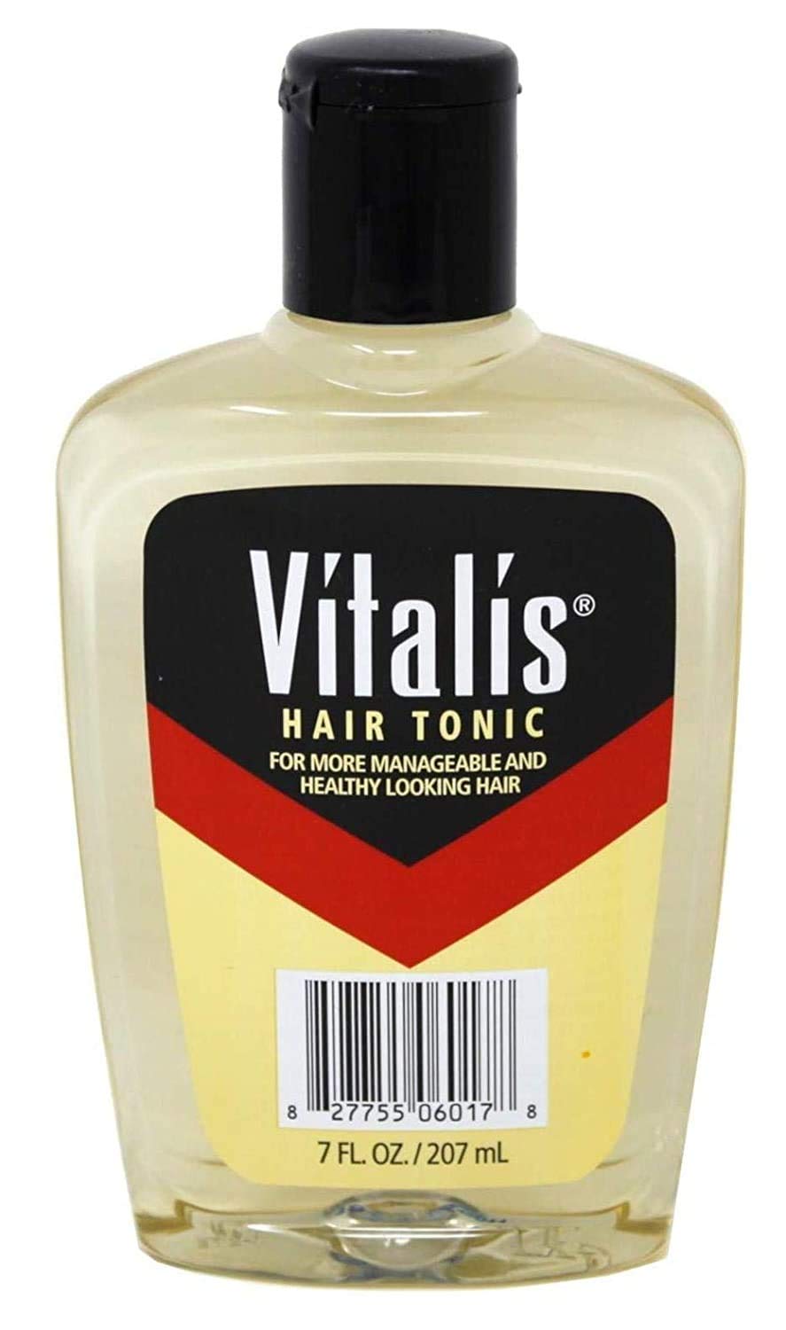 Vitalis front bottle view showing label and 7 fl oz size for easy identification and storage
