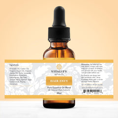 Vitality bottle on bathroom shelf styled in natural light for daily routine benefit ritual