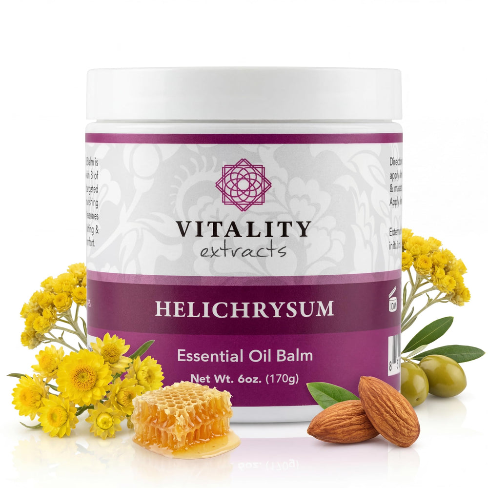 Vitality jar front view showing label and 6oz size benefit