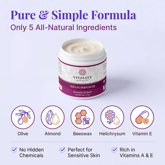 Vitality balm texture close-up revealing smooth moisturizing finish