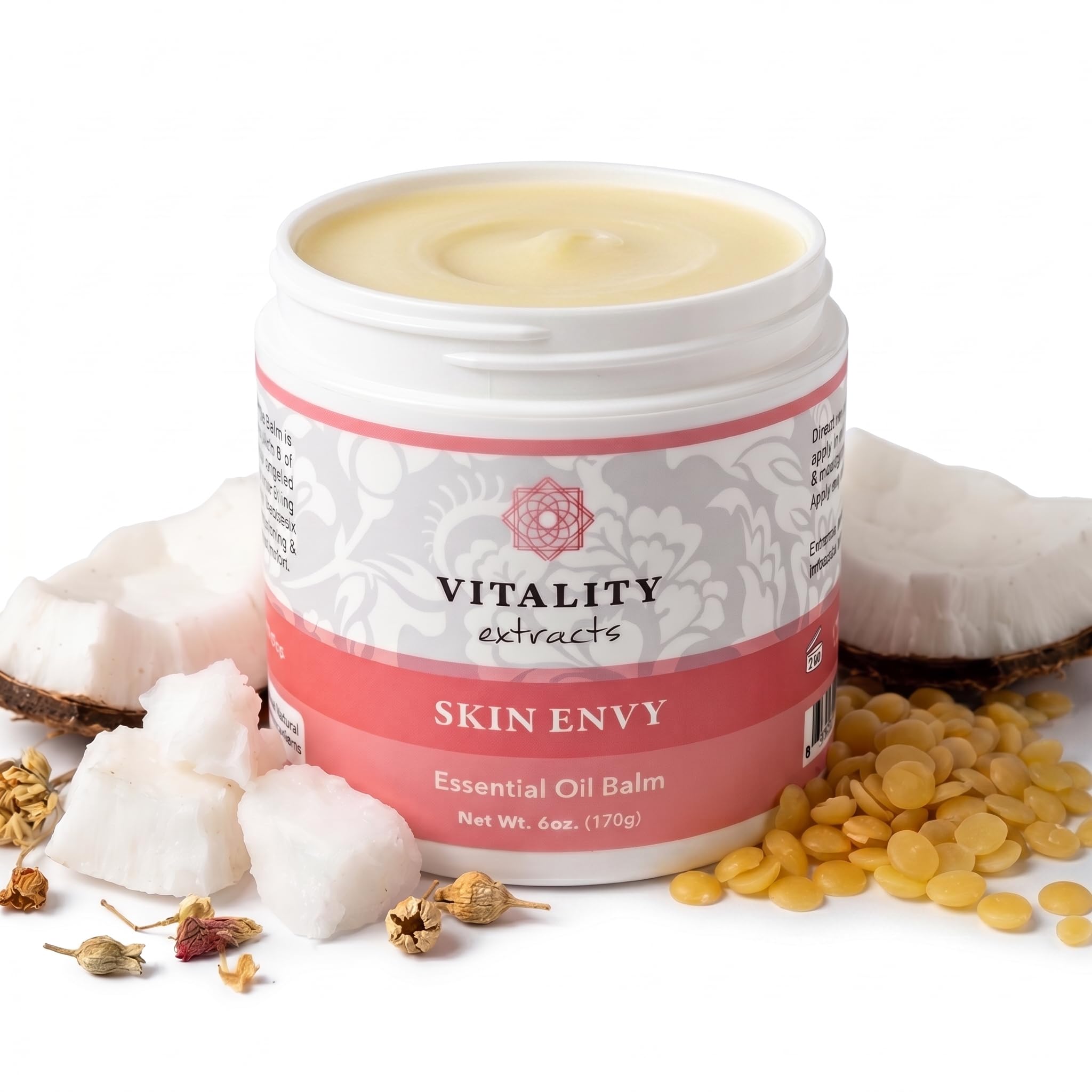 Vitality Skin Envy jar front view showing label and natural balm