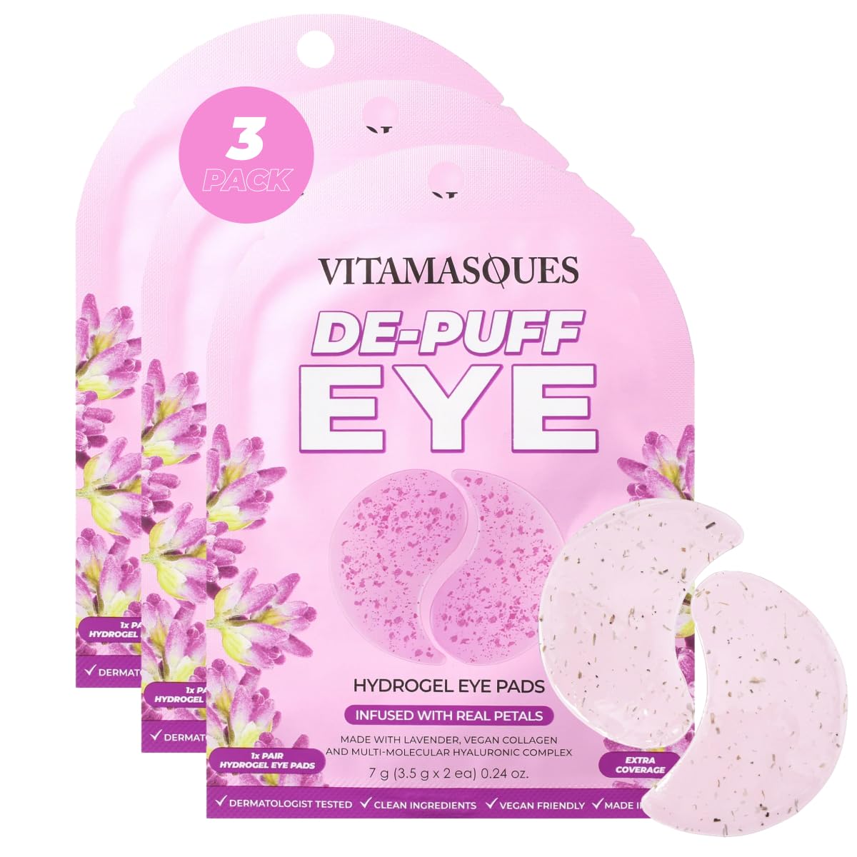 Vitamasques front packaging showing product name and lavender benefit