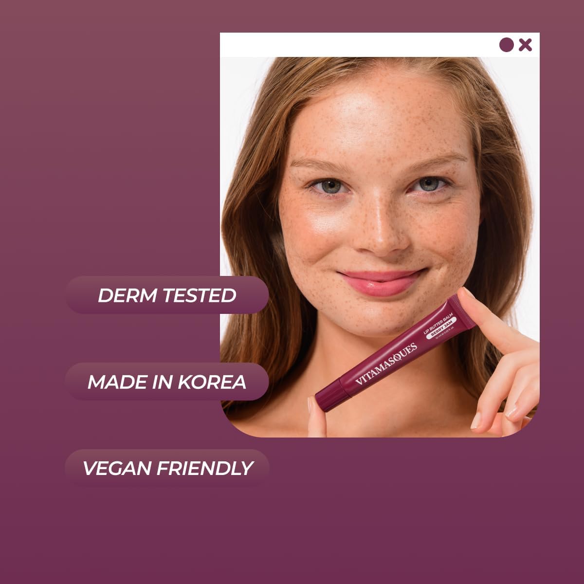 Vitamasques product label and ingredients showing clean formula transparency benefit