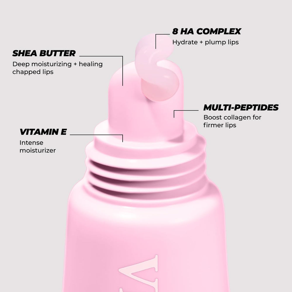 Vitamasques close texture swipe showing creamy balm finish for smooth lips