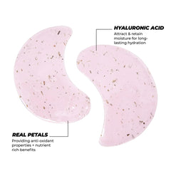 Vitamasques pad applied under eye illustrating cooling de-puffing effect
