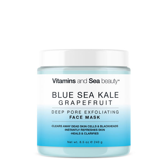 VITAMINS AND SEA BEAUTY jar front view showing label and clean packaging benefit