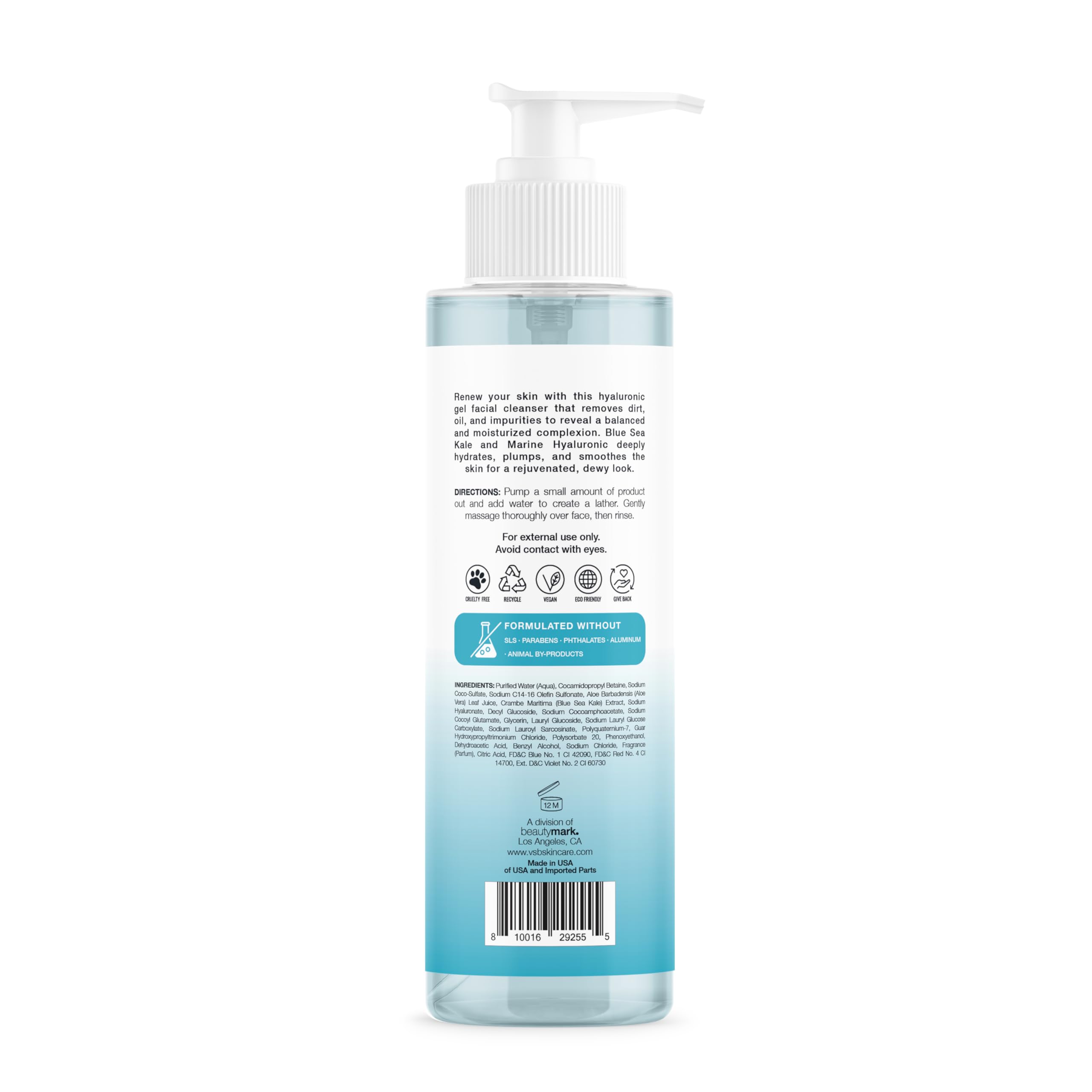 VITAMINS AND SEA BEAUTY 8 fl oz size comparison for travel and shelf storage