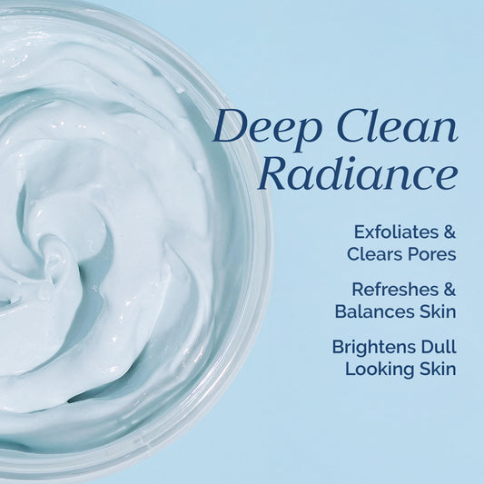 VITAMINS AND SEA BEAUTY creamy mask texture close-up illustrating gentle exfoliation