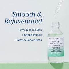 VITAMINS AND SEA BEAUTY serum texture close-up illustrating lightweight absorption benefit