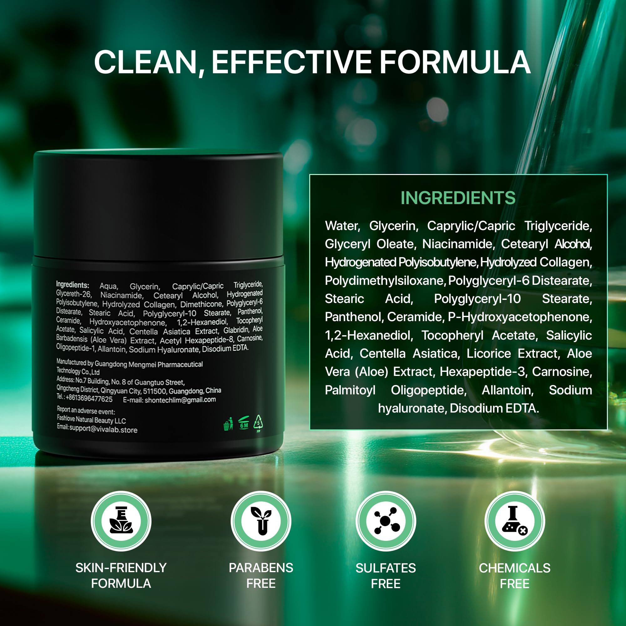 Viva Lab on bathroom counter in morning light representing simple grooming routine