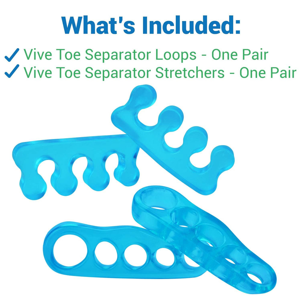 VIVEsole loop spacer fitted between toes reducing friction