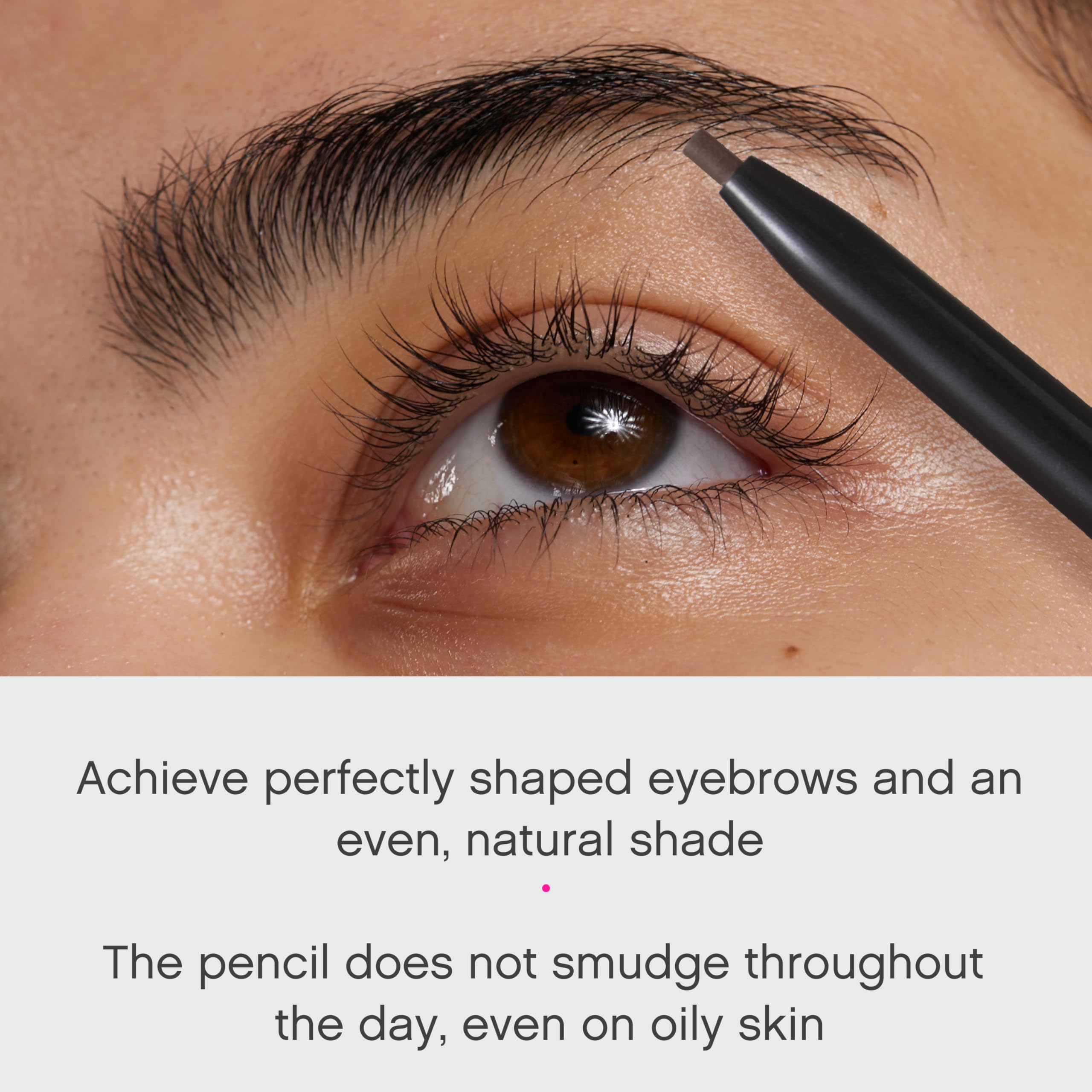 Vivienne Sabó before and after sparse-brow fill demonstrating natural definition