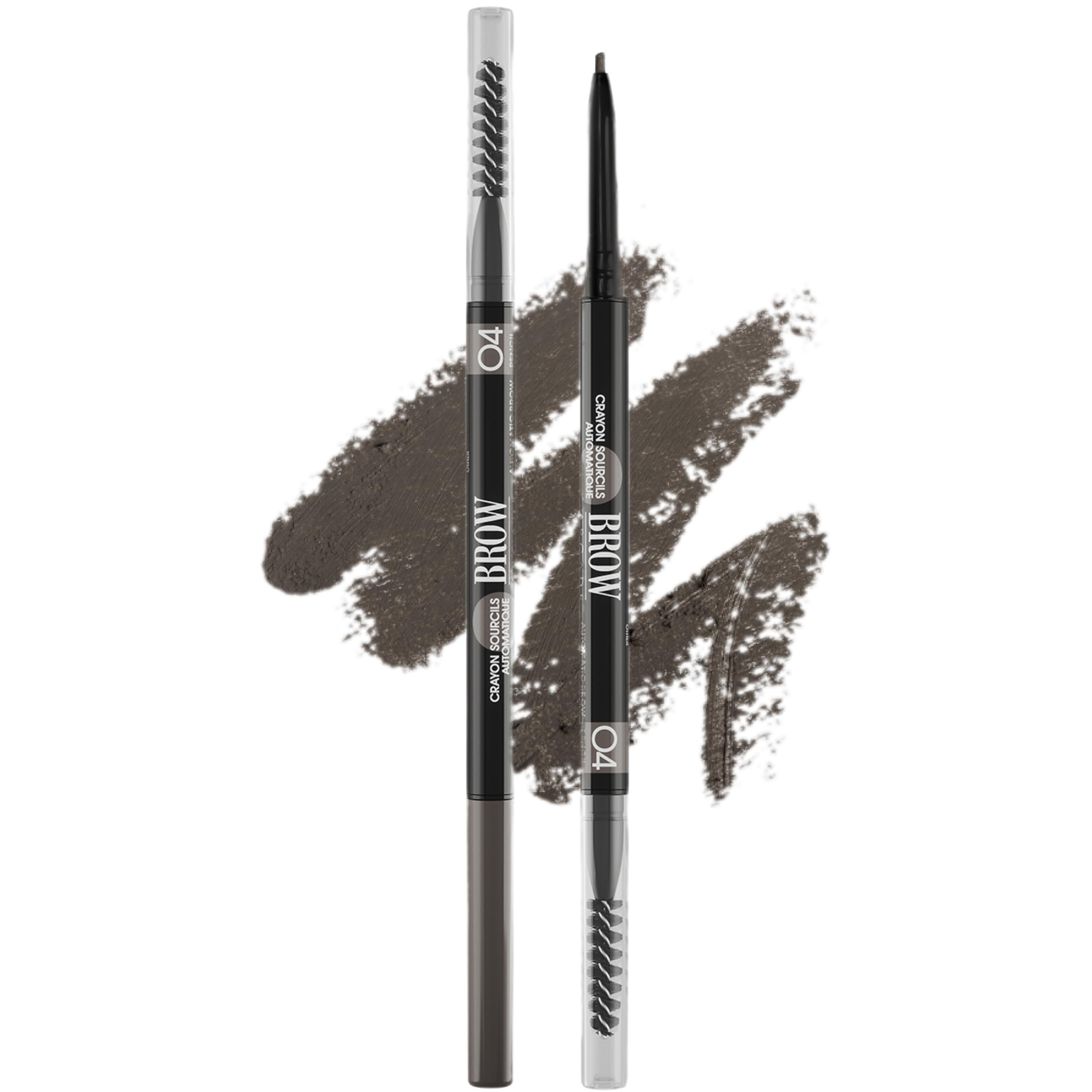 Vivienne Sabó full pencil showing both fine tip and spoolie for precise grooming