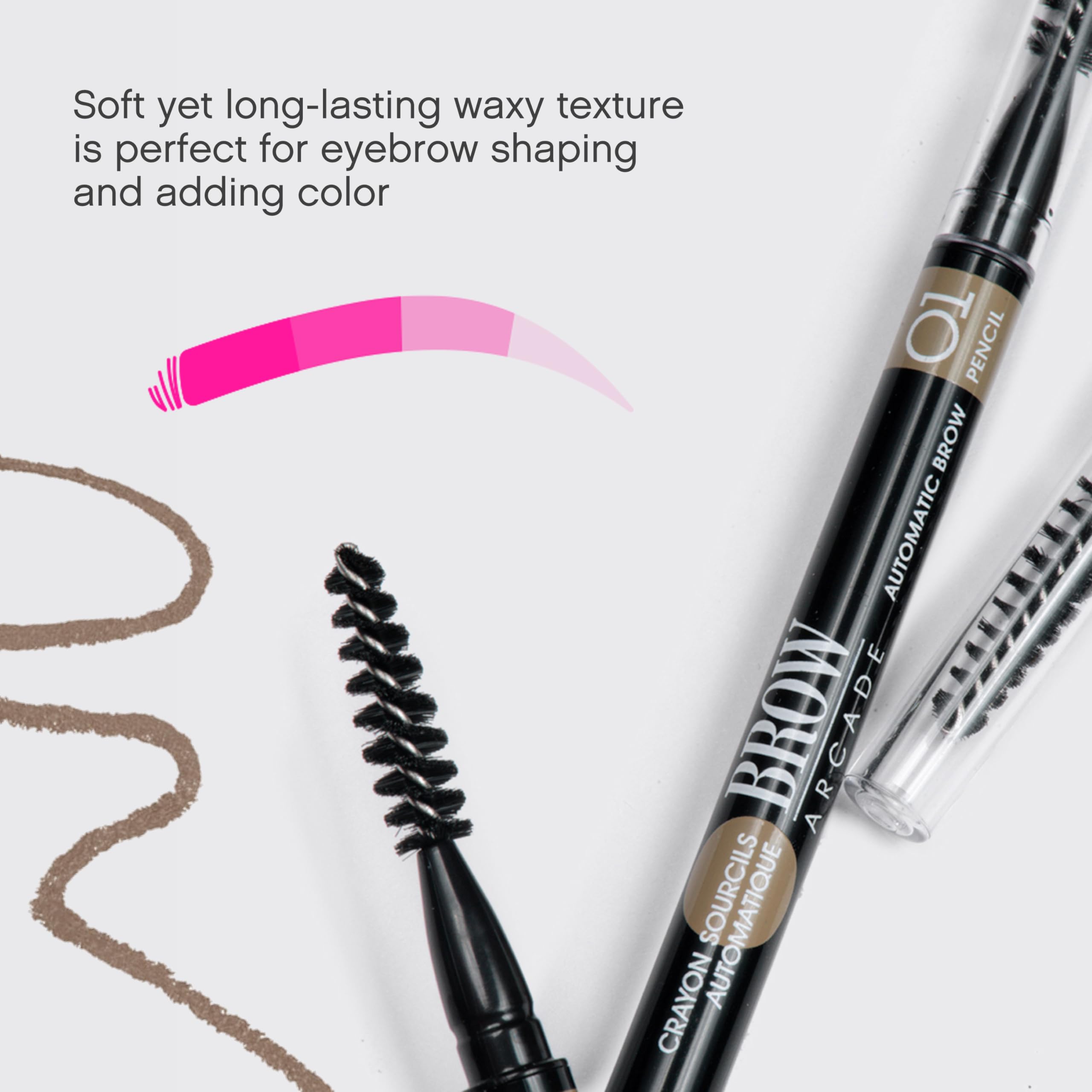 Vivienne Sabó Brow Arcade spoolie detail grooming brows and blending color for a natural finish