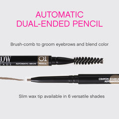 Vivienne Sabó Brow Arcade cap removed showing shade 01 Light Blonde label for easy shade selection