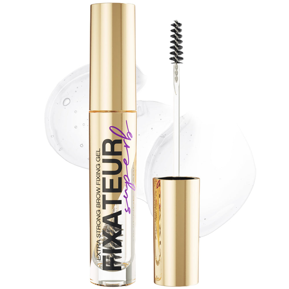 Vivienne Sabó front packaging showing clear brow gel and compact tube benefit tidy storage