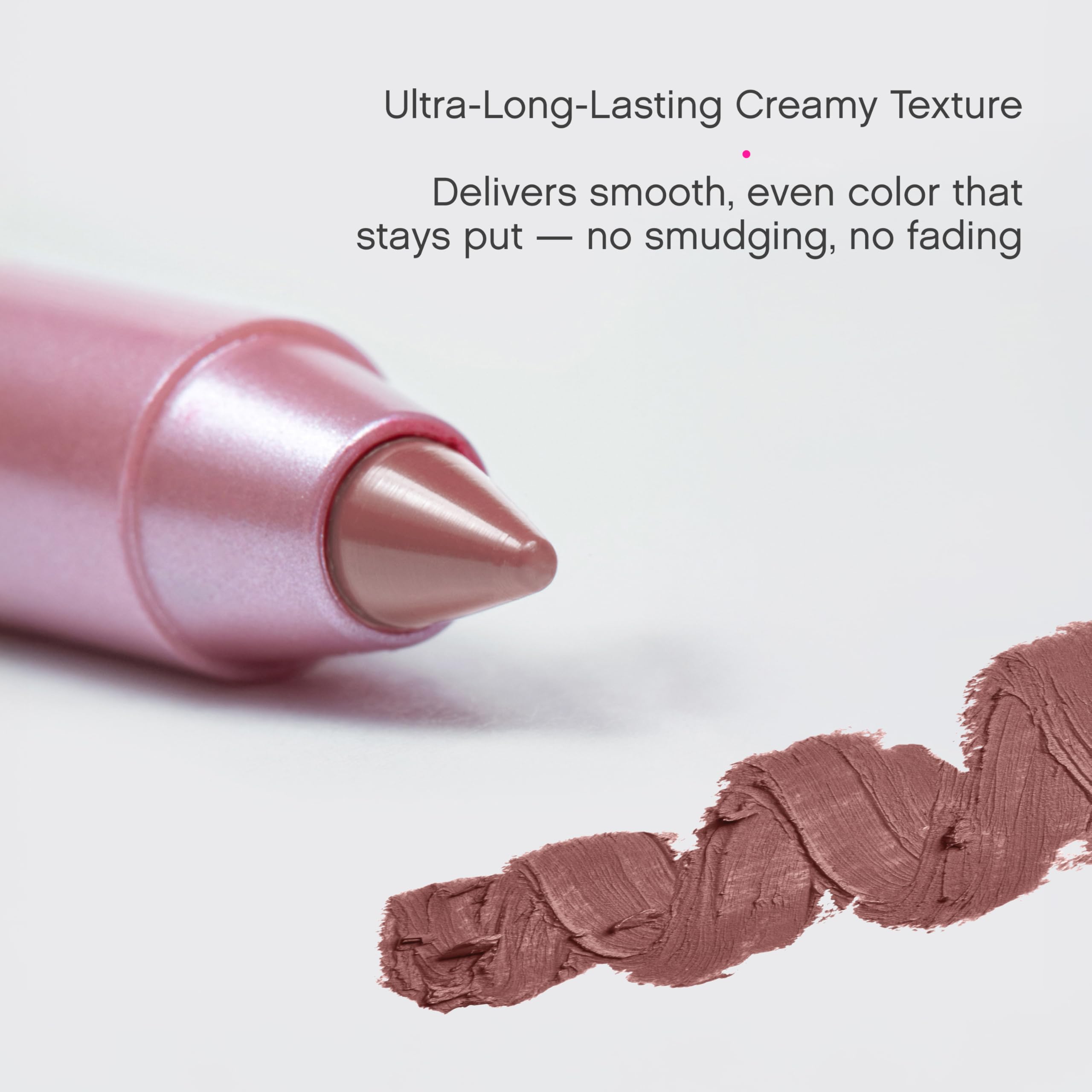 Vivienne Sabó lip swatch on model demonstrating natural brownish-pink finish