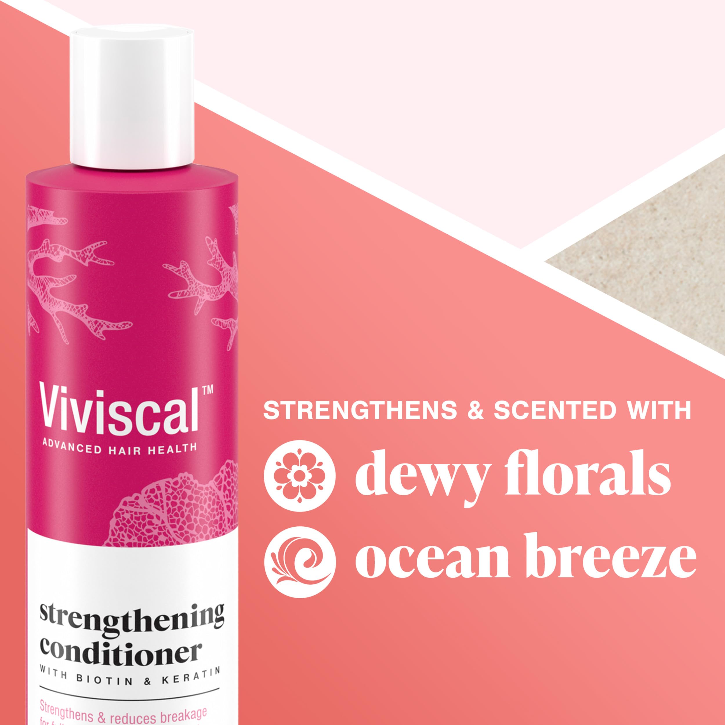 Viviscal bottle on bathroom shelf implying daily routine support