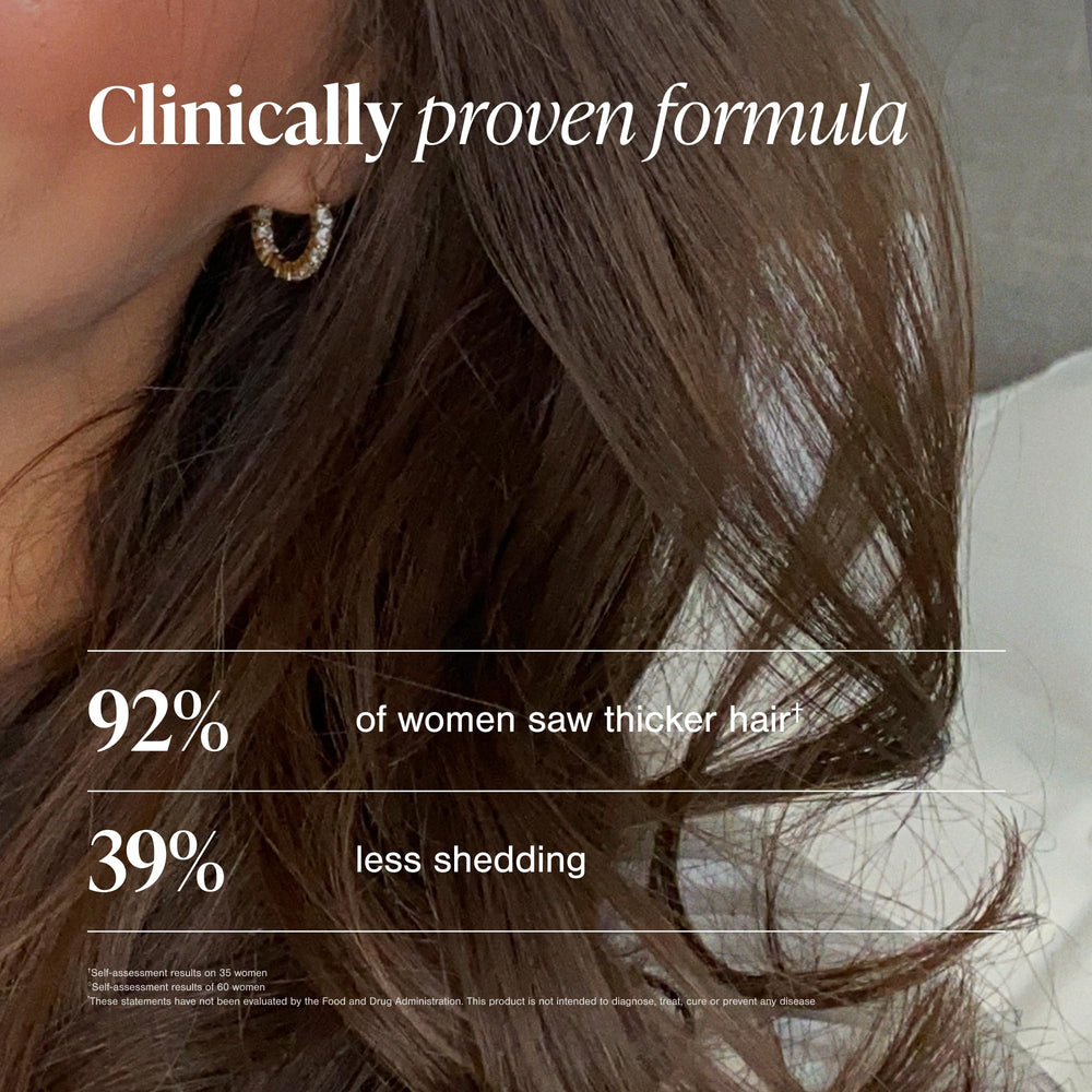 Viviscal label ingredients view showing marine collagen and vitamins benefit