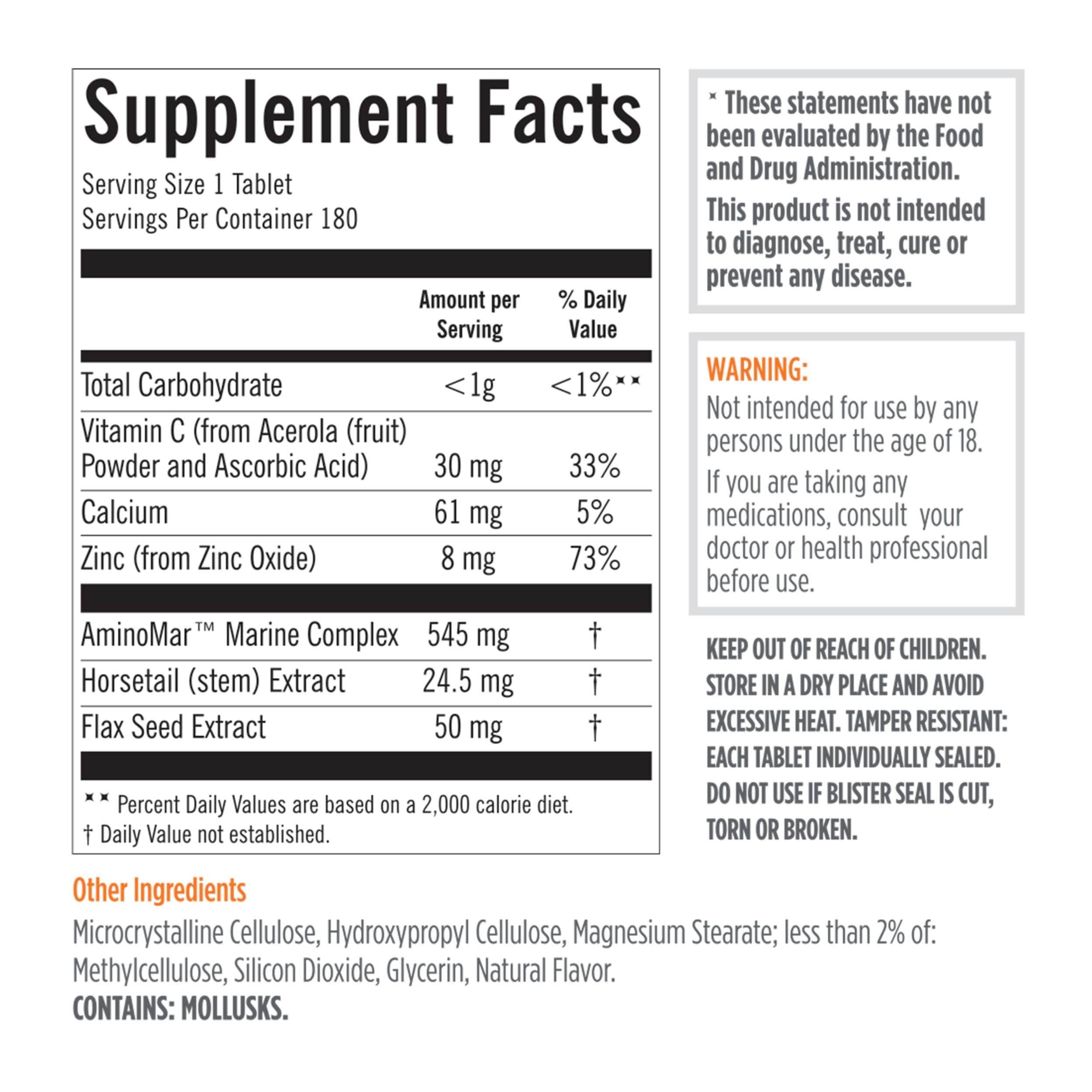 Viviscal tablets close-up showing smooth finish and easy daily dosing benefit